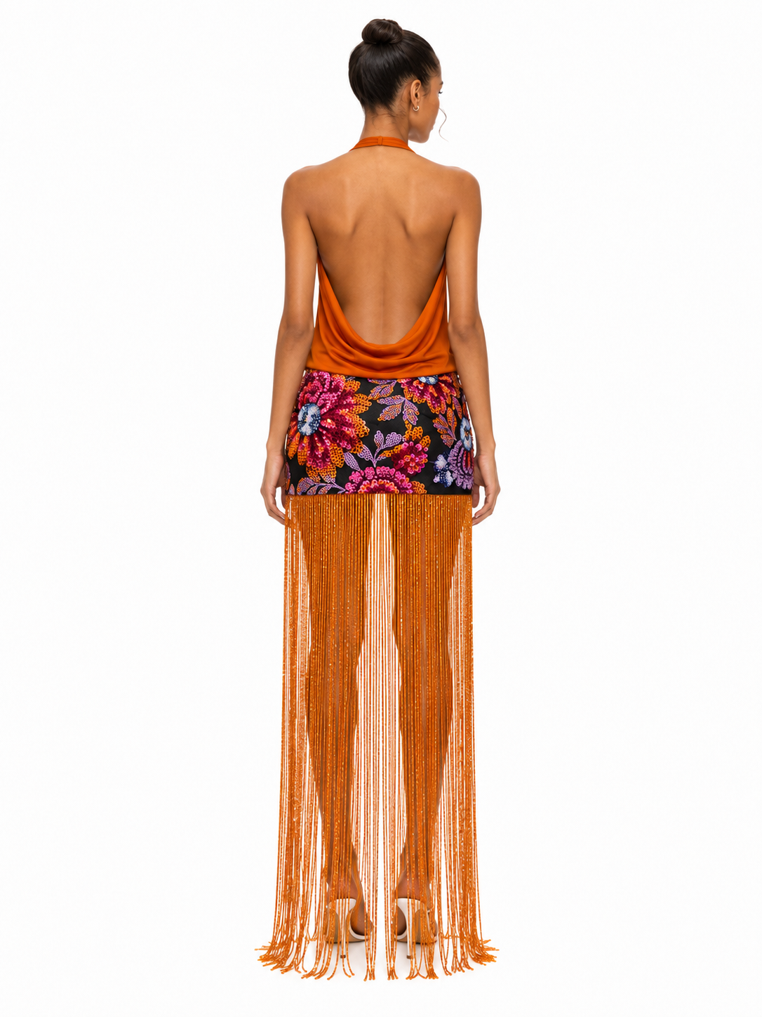 Sanele Sequined Fringe skirt